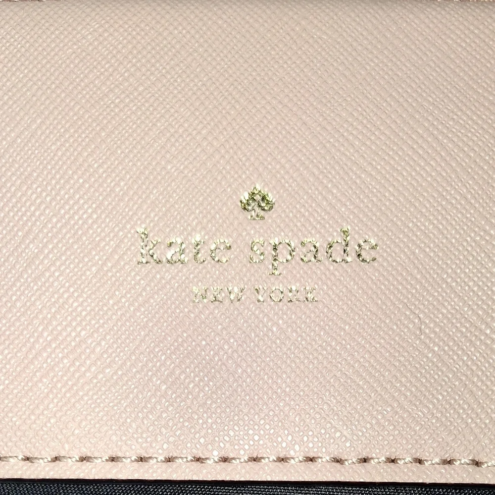 EUC Kate Spade Light Pink & Black Color Block Saffiano Leather Laptop Bag!